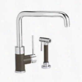 Blanco 441204 Purus I Kitchen Faucet With Meta L Side Spray In Cafe Brown Mix