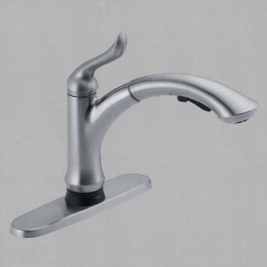 Delta 4353 T-ar-st Linden Single Handle Pull-uot Kitchne Faucet With Touch2o Technology