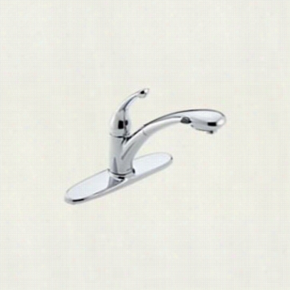 Delta 470 -we-dst Signaturre 1 Handle Pullout Kicthen Faucet In Chrome