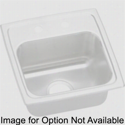 Elkay Bblrq15163 Lustertone 15"" Top Mount Single Bowl 3 Hole Ra Sink