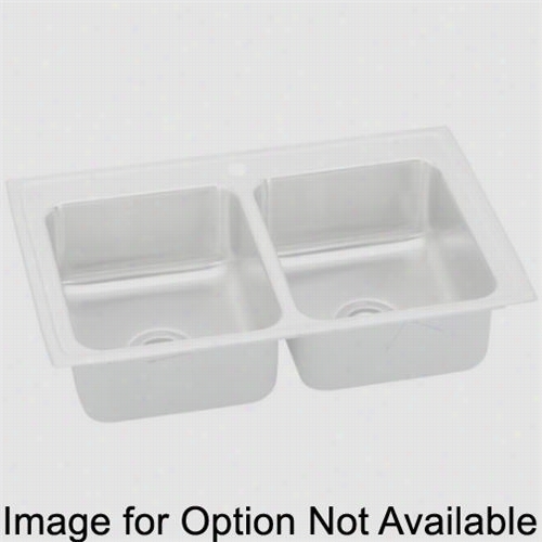 Elkay Bpsrq2317mr2 Pacemaker 23&quo;t" Top Mount Double Bowl  2 Hole Bar Sink