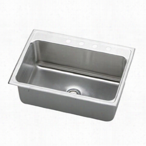 Elkay Dlr312210 Lustertone 10"" Deep Single Bowl Drop In Sink