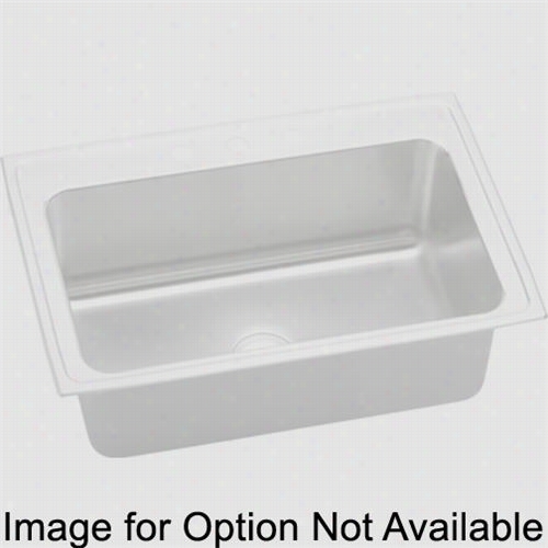 Elkay Dlrs3322125 Gourmet 11-1/2"" Top Ascend Single Bowl 5 Hole Spotless Steel Sink