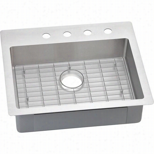 Elkay Ectsrad25226bg Crossto Wn 18 Gahge Stainle Ss Harden 25&quo;" X 22"" X 6"" Single Bowl Kitchen Sink