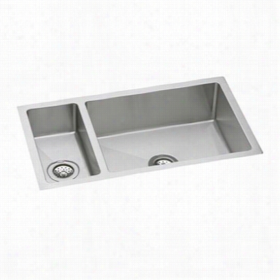 Elkay Efru3219 Avafo 8"" Undermount Double Bowl Staiinless Steel Sink