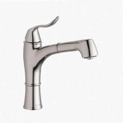 Elkay Lklfec1041pn Echo Loow Lead Compliant Single Handle Kitchen Faucet In Polished  Nickel