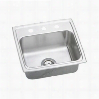 Elkay Lr19190 Lustertone 19"" Top Mount Single Bowl Tainless Steel Sink