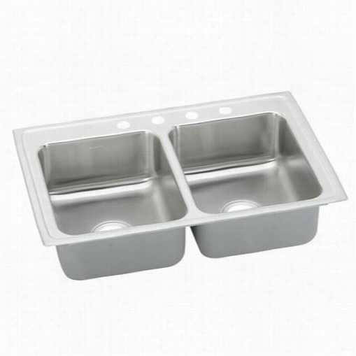 Elkay Lr2519 Lustertone Dobule Bowl Sink (25"quot; X 19.5"")