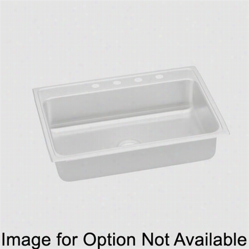 Elkay Lradq3122655 Lustertone 6-1/2"" Drop-in Single Bowl 5 Hole Stainless Steel Sink