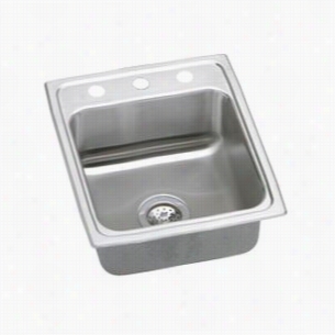 Elkay Psr17220 Pacemaker 22"" Drop In Single Bowl Stainless Steel Sink