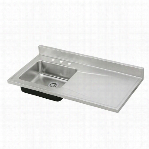 Elkay S4819l Lustertone Single Bowo Sink Tip Bowl To The Left Of The Work Area