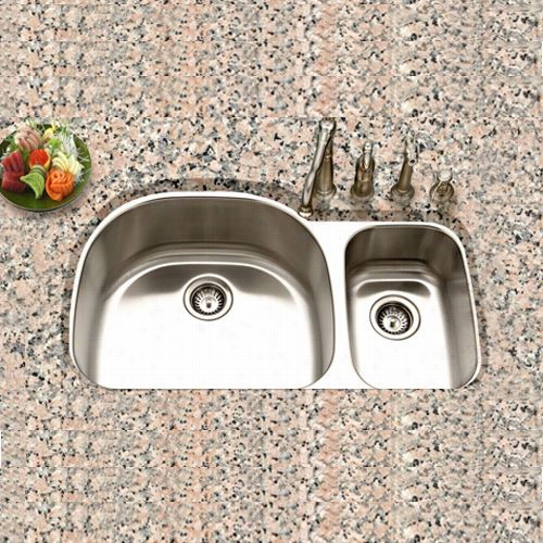 Houzer Stc-2200sr-1 Eston Undermount 70/30 Double Bowl Kitchen Sink-single Box Pakc