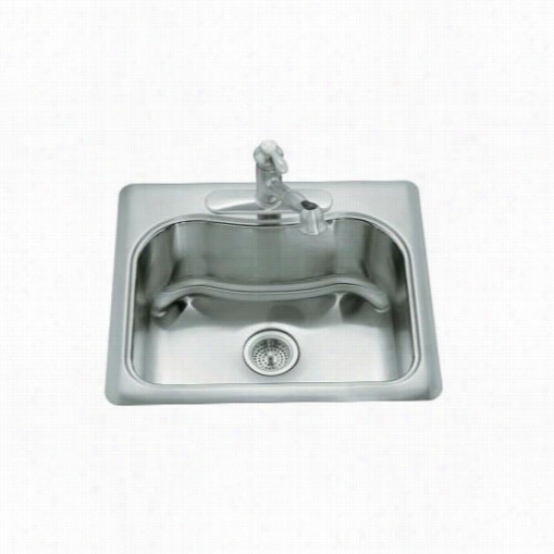 Kohler K-3462 Staccato Single Basin Self Rmiming Kitchwn Sink