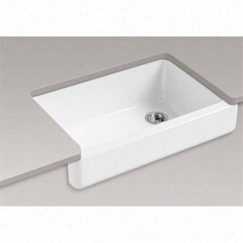 Kohler K-58 26 Whitehaven Undermunt Singke Bowl Kitchen Sink With Short Apron