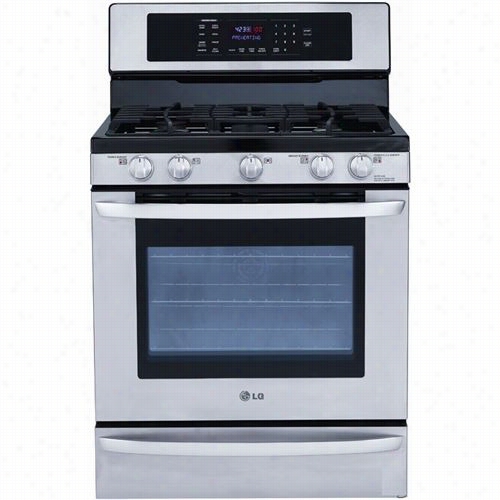 Lg Lrg3095st 5.4 Cu.ft. Free Stannding Aeriform Fluid Range With Evenjet Convection System In Stainless Steel