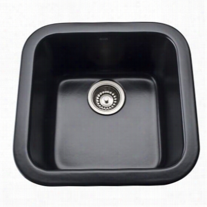 Rohl 5927-63 Allia Fireclay Single Bowl Bar Oor Kitchen Prep Sink In Matte Black