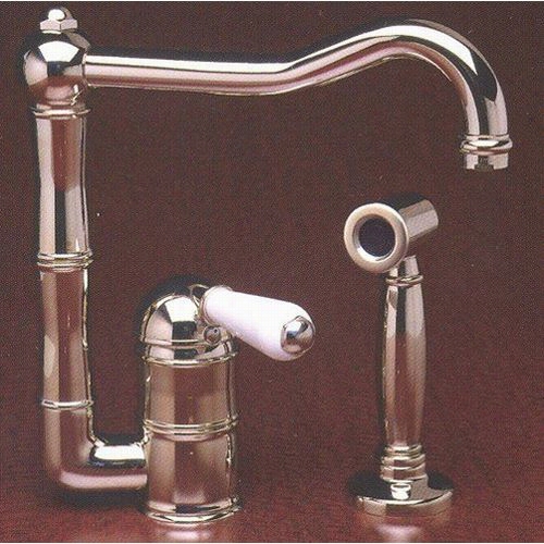 Rohl A3608lpws-2 Single  Lever Ountry Kitcchen Faucet With Porcelain Lever Handle And Handspray