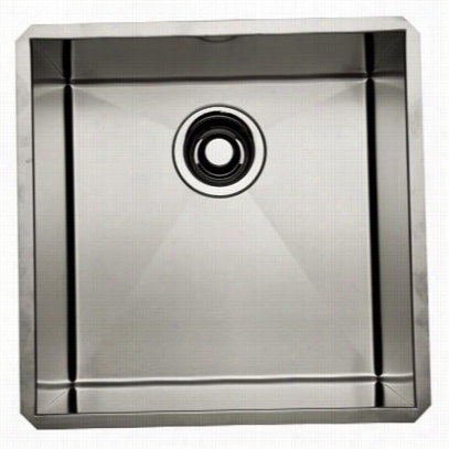 Rohl Rss1515sb 15&qu Ot;"  X  15"" X 9-5/ 6"" Single Bowl Kitchen Sink In Brushed Stainless Steel