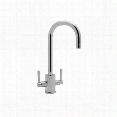 Rohl U.4209ls Perrin And Rowe Contemporary Single Hole Ba Rfaucet Wtih Square Body And ""c"" Spout
