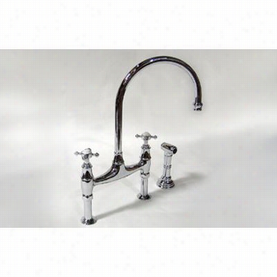 Rohl U.4718x-2  Perrin And  Rowe Lead Free Compliant Bridge Faucet With Crosx Handles And Sidespray