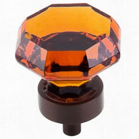 To Knobbs Tk13o8r B Additions 1-1/8"&uot;w Wine Octogan Crystal Knob  With Oil Rubbed Bronze Base