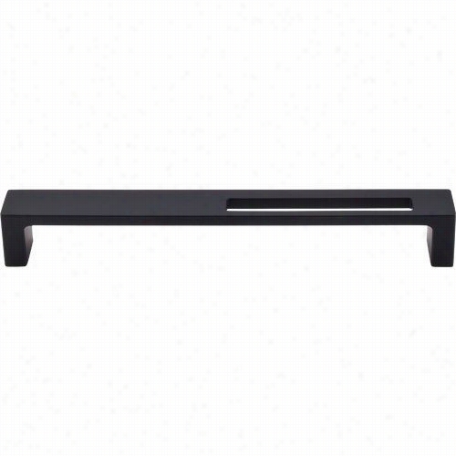 Top Knobs Tk267blk Modern Metro 7"" Cc Slot Pull In Flat Black