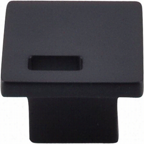 Top Knobs Tk269blk Modern Metro 1-1/4"" Cc Slot Knob In Flat Murky