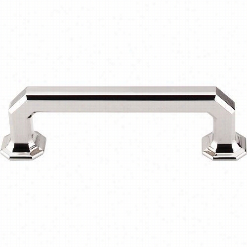 Top Knobs Tk287pn Chareau 3-3/4"" Cc Emer Ald Pull In Polished  Nickel