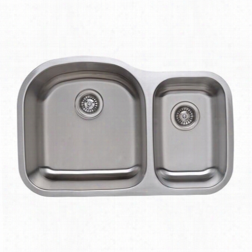 Wells Sinkware Cmu3221-97d-1 Craftsmen 32-1/2&qut;" X 20-1/2"" X 9"" 18 Gauge Double-bowl Topmount Stainless Steel Sink Iktt