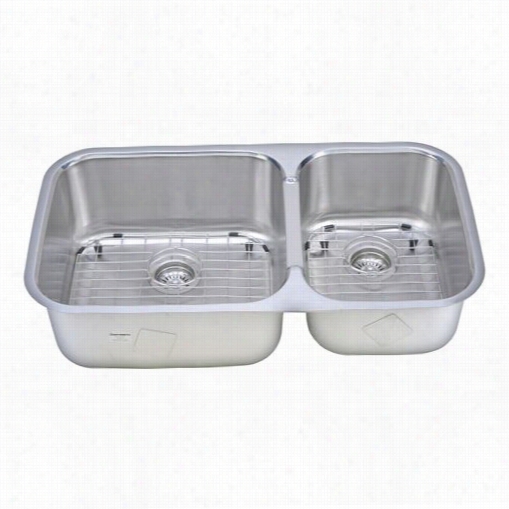 Wells Sinkware Tru3319-98a-1 Trio 31-1/4"" X 18-1/2"" X 9"" 18 Gauge Double-bowl Topmount Stainless Steeel Sink Kit