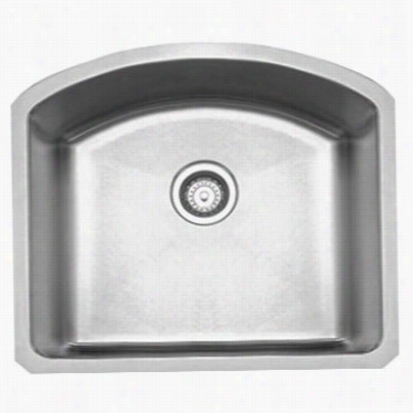 Whitehaus Whnc2321 Noah's 24--1/4"" Single Bowl Under Mount Sink In Brushed Stainless Steel