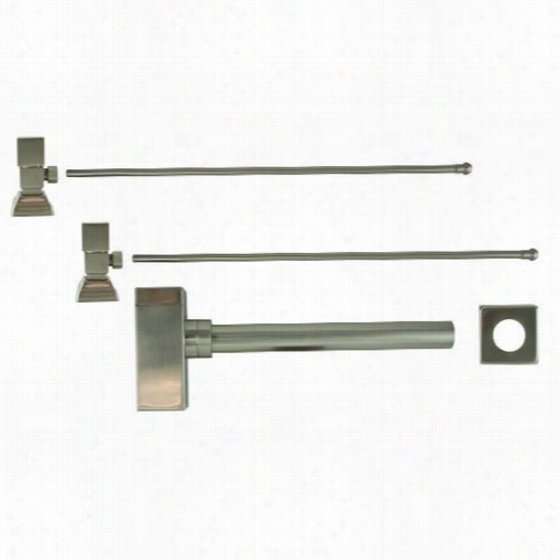 Barclay I5540s-bn Lavatory Supply Kit In Brushed Nickel With Snare And Squ Are Handle Stops