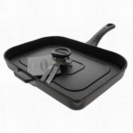 Chasseur Ci_3380_bk____ci_0 7"" X 10quot;" Cast Iron Panini Grill In Bllack