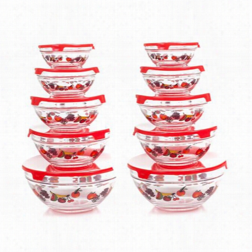 Chef Buddy 82-7558 20 Piece Glass Bowl Set