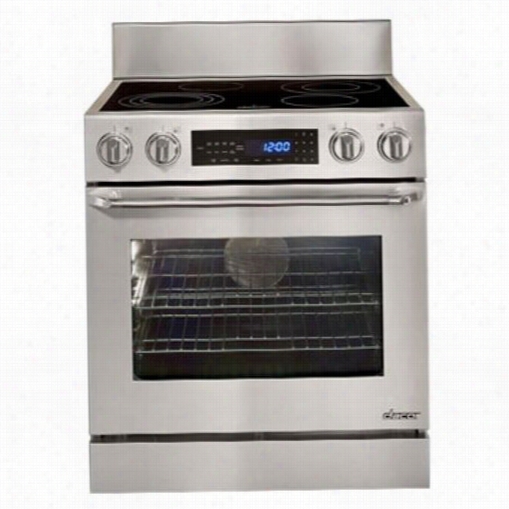 Dacor Dr30es Distinctive 30"" Freestandnig Electric Rrange In Stainless St Eel With Blaack Ceramic Glass Top
