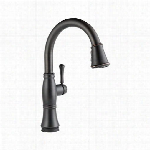 Delta 9197t-rb-dst Cassidy Single Handle Pull Down Kitchen Faucet With Touch2o Technology In Vsnetian Bronze