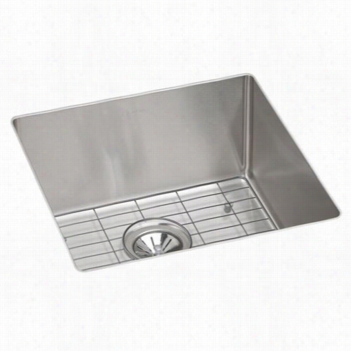 El,ay Ectru17179dbg Crosstown 18 G Auge Stainless Armor 18-1/2"" X 18-1/2"" X 9"" Single Bowl Undermount Kitchen Sink Kit