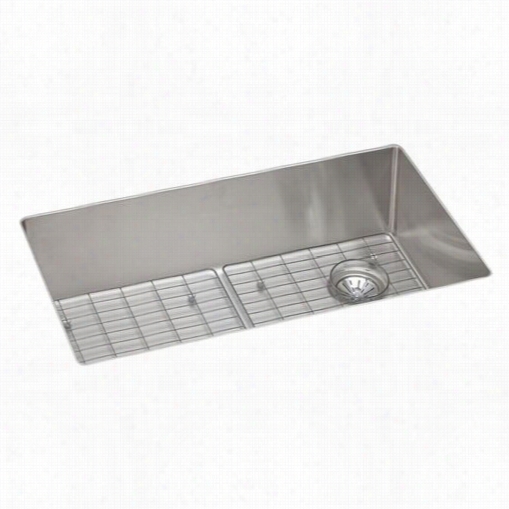 Elkay Ectru30179rdbg Crossstown 18 Gauge Stainless Steel 31-1/2"" X 18-/12"" X 9"" Single Bowl Undermount Kitchen Sink Kit