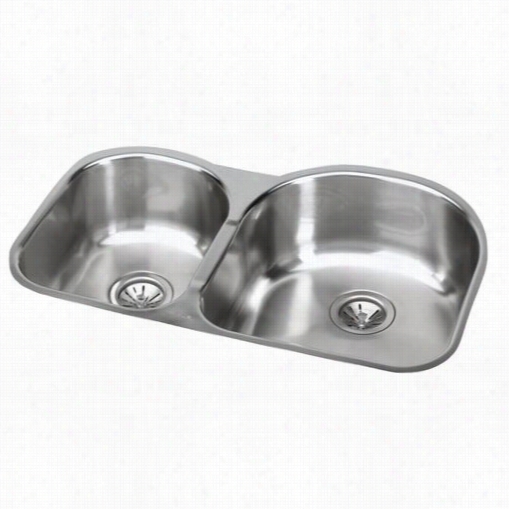 Elkay Eguh319110l Deep Double Bowl Undermoount Sink With Reveal 18 Gauge