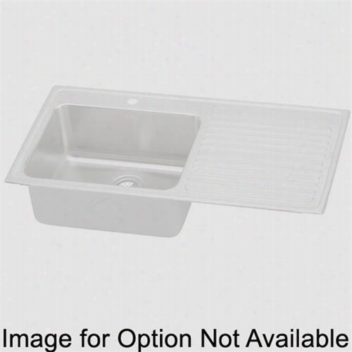 Elkay Ilgr4322l4 Lustertone 43"&uqot; Top Mount Single Bowl 4 Hole Stainless Steel Sink