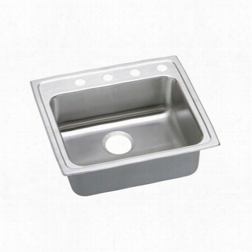 Elkay Lrad221945 Lustertone 22"" X 1"" Single Basin Sink In Stainless Steel With 4-1/2"q&uot; Bowl Depth