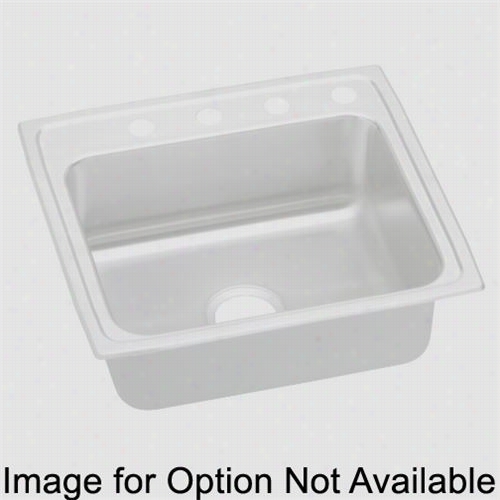 Elkay Lradq2521555 Luste Rtone 5-1/2"" Top Mount Single Bowl 5 Hole Stainless Steel Sink