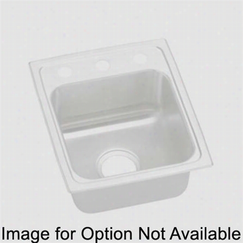 Elkay Psrq1517mr2 Pacemake R 15"" Top Mount Sing Le Bowl 2 Hole Middle/right Stailes Ssteel  Sink