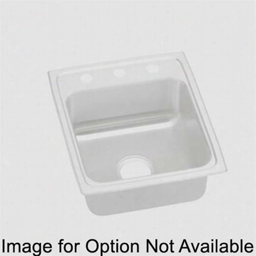 Elkay Psrq1702os4 Pacemaker 20"" Crop Mount Single Bowl 4 Hole Evenly Split Stainless Steel Sink