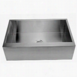 Fluid Asa3321 Poimt Farm Kitchen Sink Single Bowl Square Corner In Spotless Seel