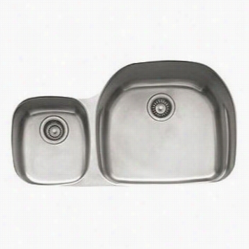 Franke Prx120lh Prestige Classic Double Undermount Stainless Steel Sink Ith Integral Ledge