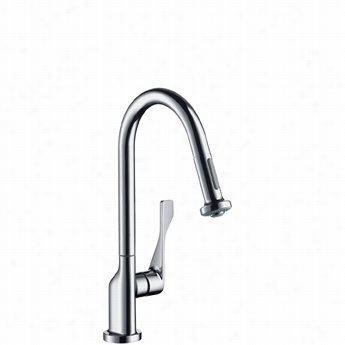 Hansgrohe 39836 Axor Citterio Pull-down Prep Kitchen Faucet With Metal Lever Touch