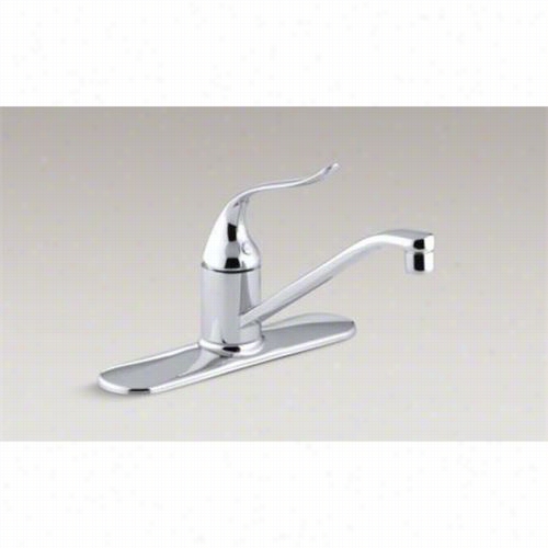 Kohler K-15171-f Coralais 1 Holes Kitchen Faucet With 8-1/2"" Spout And Lever Handle