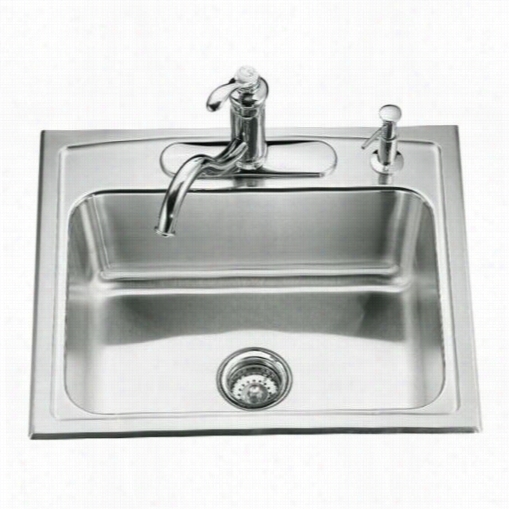 Kohler K-3348 Toccata Single Basin Self Rimming Kitchen Sink