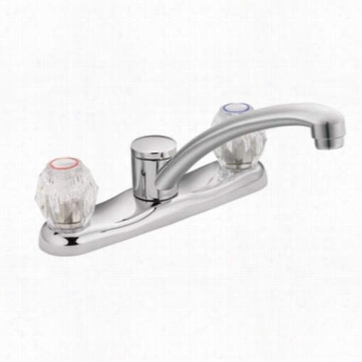 Moen 7900ep Chateau Double Han Dle Kittche Faucet With Acryilc Knob Handles